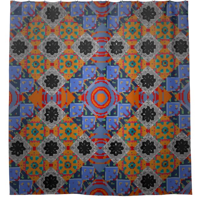 Bandanna shawl, tablecloth fabric design, silk nec (Front)