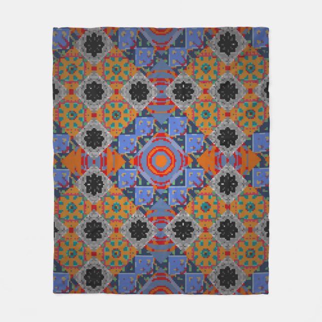 Bandanna shawl, tablecloth fabric design, silk nec fleece blanket (Front)