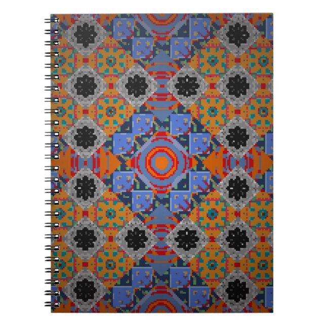 Bandanna shawl, tablecloth fabric design, silk nec notebook (Front)