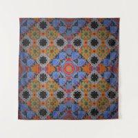 Bandanna shawl, tablecloth fabric design, silk nec
