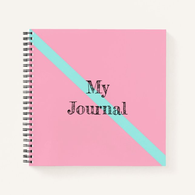 Bande bleue de mon journal sur rose (Devant)