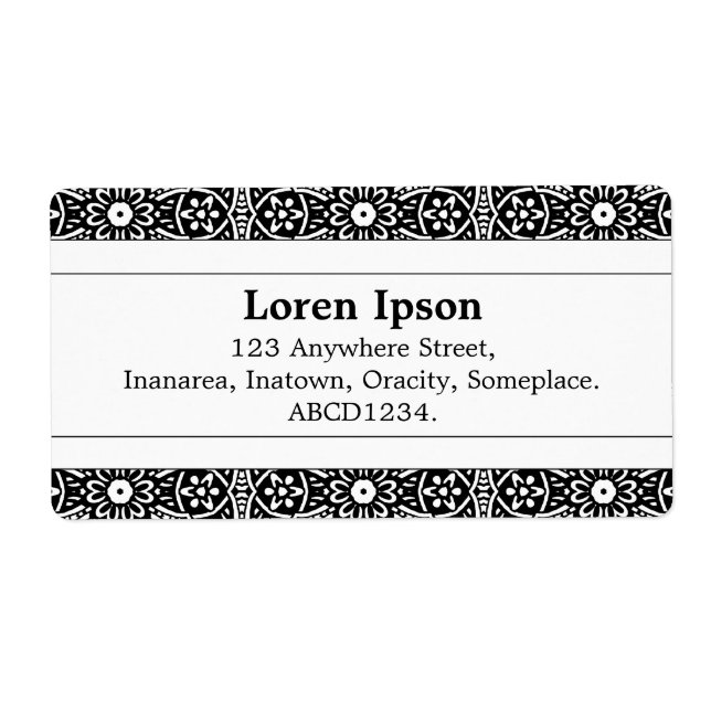 Bande centrale II - Fleurs géométriques (Devant)