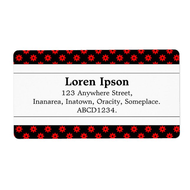 Bande Centre II - Points Fleurs Rouges (Devant)