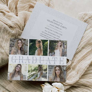 Bande centre Invitation du Six Photo Graduation