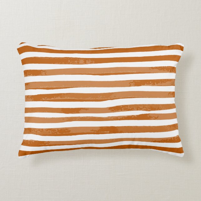 Bande d'aquarelle Burnt Orange dortoir coussin de  (Devant)