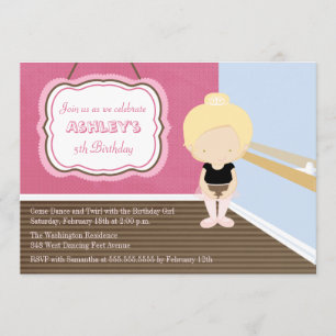 Bande de ballet blonde douce invitation à la fête 