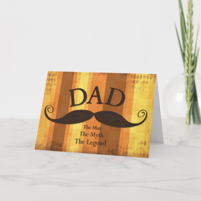 Bande de carte papa Mustache (Devant)