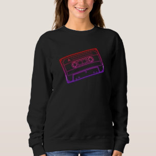Bande de cassette rouge violet Sweatshirt Neon pou