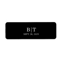 Bande de cigares Noir et Blanc Monogramme MariageL