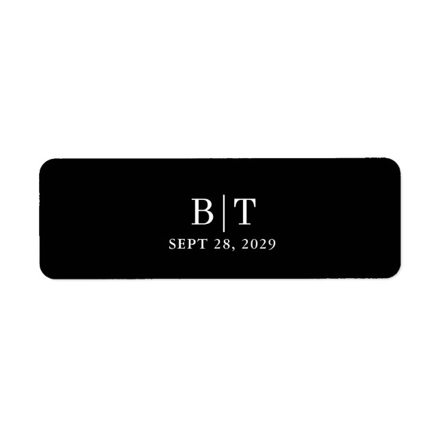 Bande de cigares Noir et Blanc Monogramme MariageL (Devant)
