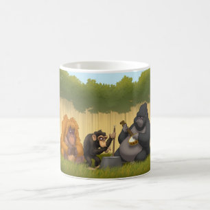 Bande de cruche de la tasse de singes