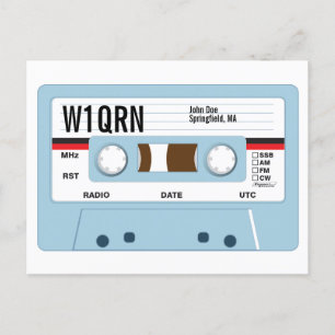 Bande de la carte QSL bleu