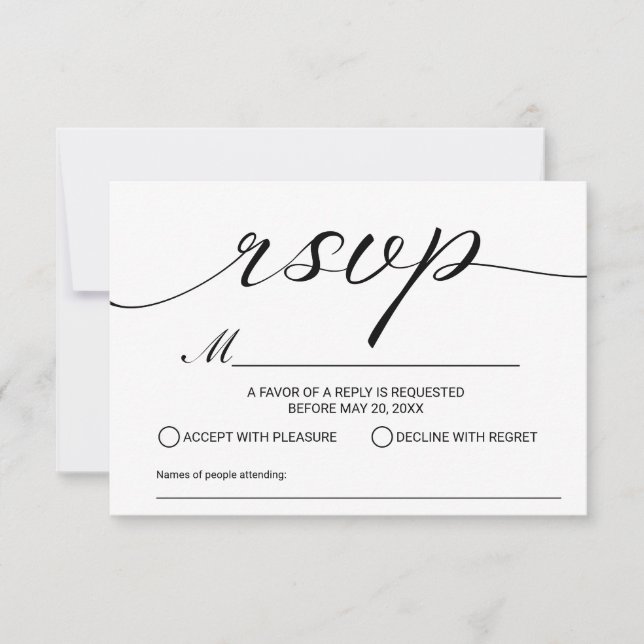 Bande de la demande de chansons mariage RSVP (Devant)