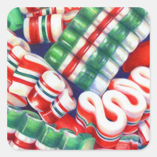 BANDE DE RIBBON Stickers petits Carrés (Devant)