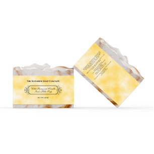 Bande de savon de style papier parchemin jaune / É