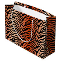 Bande de tigre imprimé grand sac cadeau