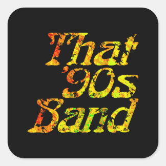 Bande des années 90 - Sticker Carré du logo Grunge