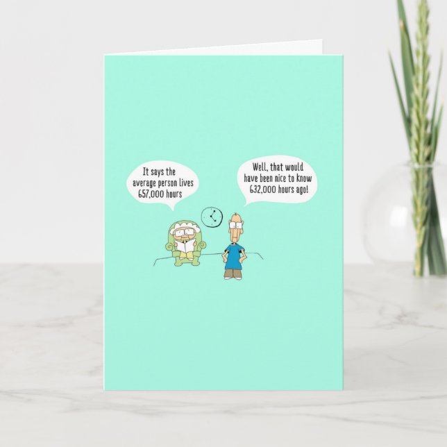 Bande dessinée amusante carte d'anniversaire (Devant)
