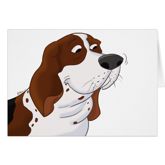 Bande dessinée Basset Hound de reniflement (Devant horizontal)