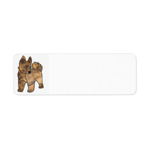 bande dessinée brindle brune de fourrure d'akita