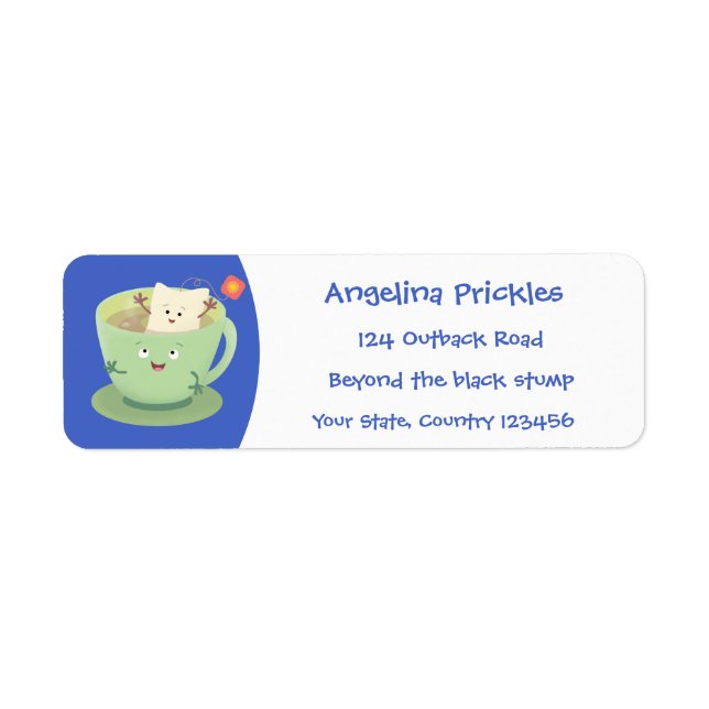 Bande dessinée de la tasse de thé mignonne humour  (Devant)