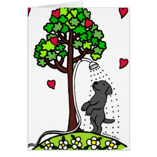 Bande dessinée de Labrador de noir d'amusement de