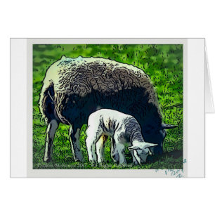 Bande dessinée de moutons et d'agneau