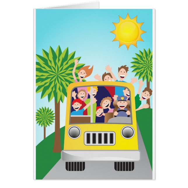 Bande dessinée de personnes d'équitation d'autobus (Devant)