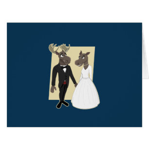 Bande dessinée drôle de mariage d'orignaux
