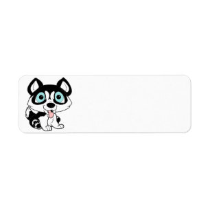 bande dessinée husky noir et blanc