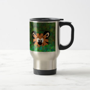 Bande dessinée jetant un coup d'oeil la tasse de