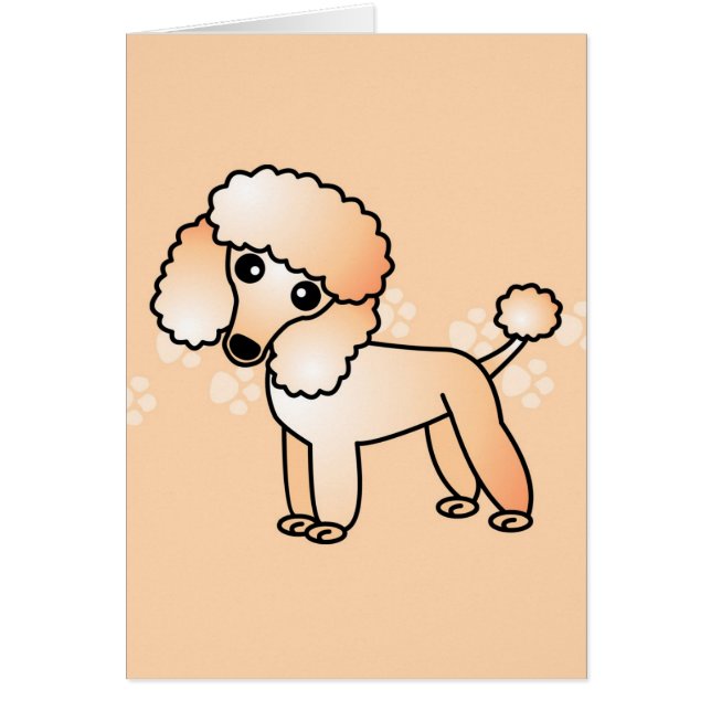 Bande dessinée mignonne de caniche d'abricot (Devant)