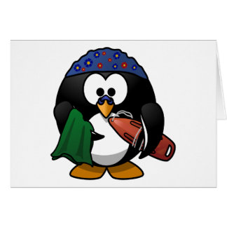 Bande dessinée mignonne de pingouin de nageur