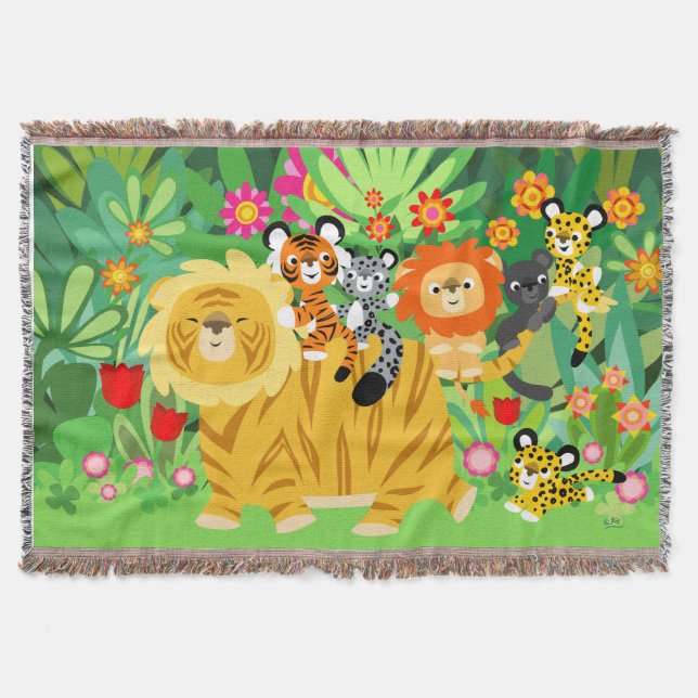 Bande dessinée mignonne Liger et couverture de jet (Devant)