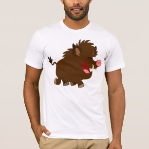 Bande dessinée mignonne rayonnant le T-shirt de