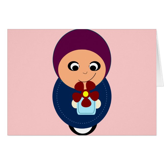 Bande dessinée pourpre de hijabi de hijab de (Devant horizontal)
