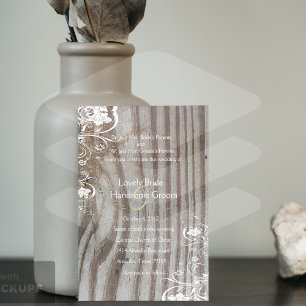 Bande En Bois Regarder Faire-part de mariage dente