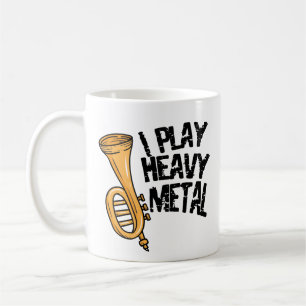 Bande en laiton de marche drôle de tasse de café