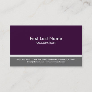 Bande gris foncé violet gris cartes de visite pers