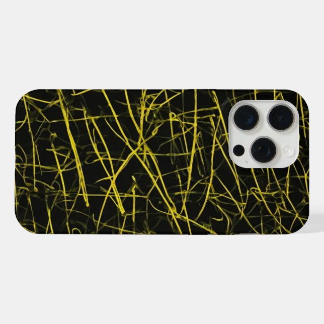 bande jaune iphone 15 pro max coque (Verso Horizontal)