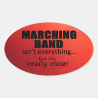 Bande Marching Vraiment Fermer Sticker ovale