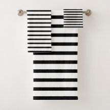 Bande Noire Et Blanche Moderne Trois Pièces