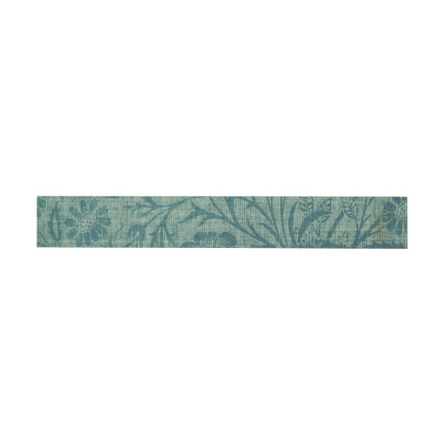 Bande Pour Adresse art Nouveau, turquoise, style William Morris, flor (Individual)