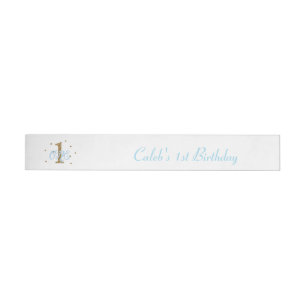 Bande Pour Adresse Blue & Gold Boys ONE 1ère fête d'anniversaire