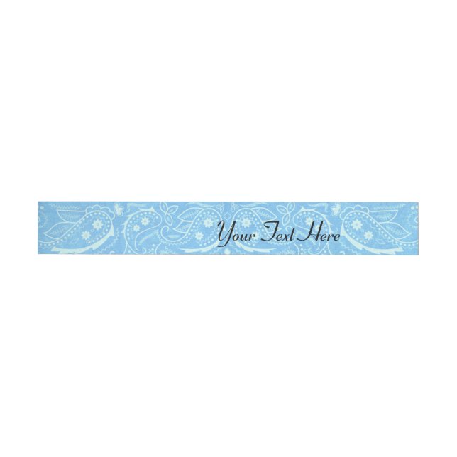 Bande Pour Adresse Blue Rustic Paisley Country Western Invitation (Individual)