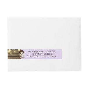 Bande Pour Adresse Bois vintage et lanterne