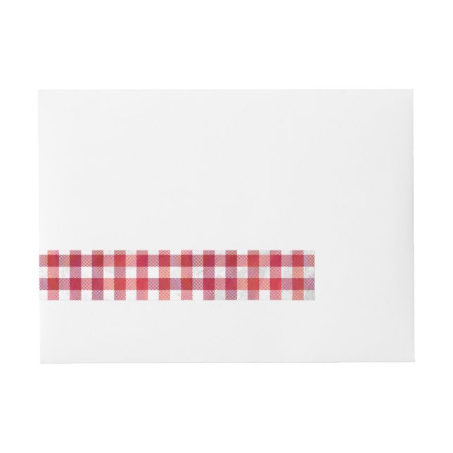 Bande Pour Adresse Buffalo plaid rouge et blanc (Devant)