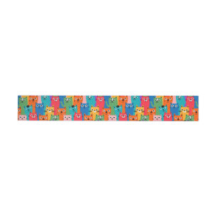 Bande Pour Adresse Chats colorés motif