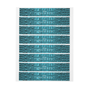 Bande Pour Adresse cuir girly d'alligator de bleu de turquoise de
