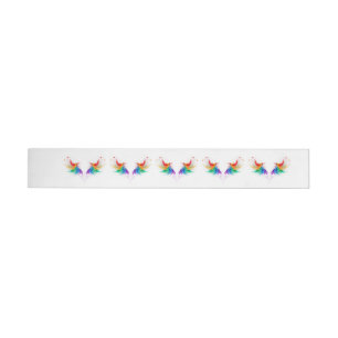 Bande Pour Adresse De Retour Ailes fluffy arc-en-ciel
